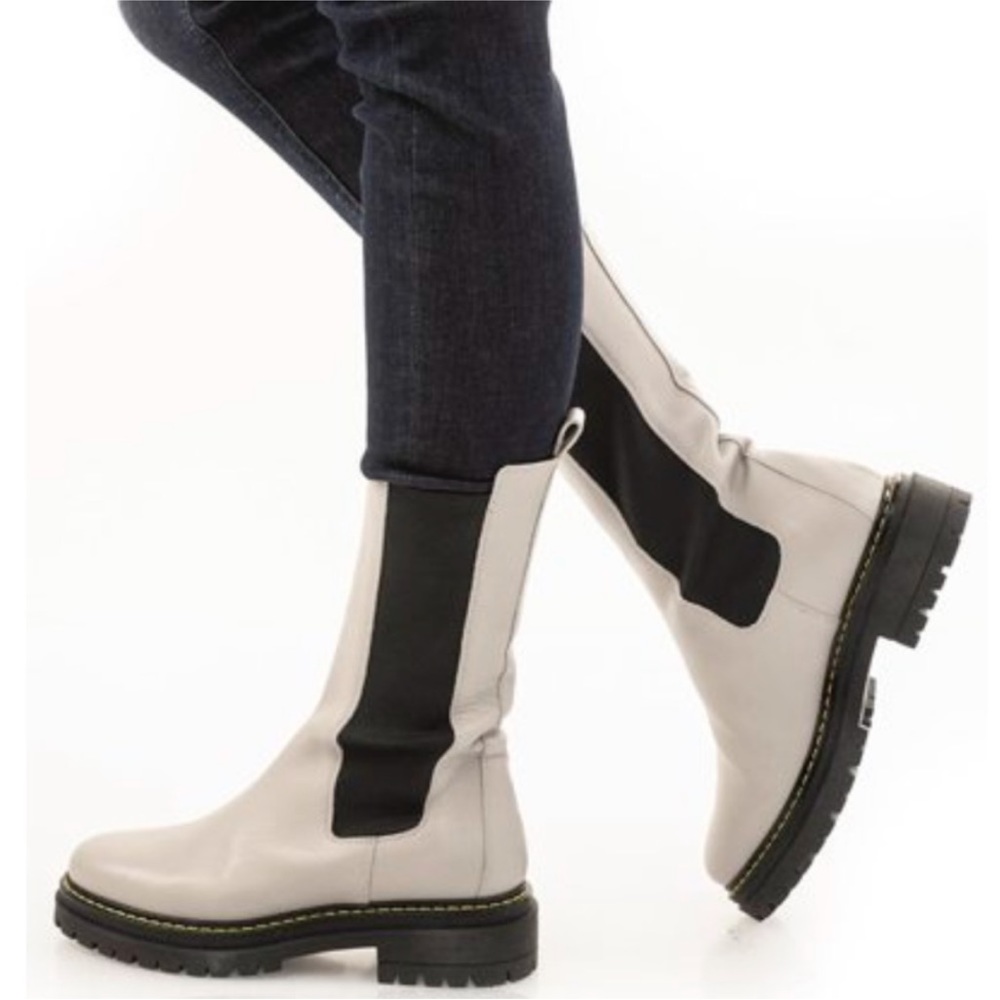 Pinko Gray Natalie Stivale Lug Boots Sz 36 or 6 - Picture 5 of 16